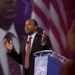 FILE -- Ben Carson speaks at the Conservative Political Action Conference, where he officially suspended his run for president, in National Harbor, Md., March 4, 2016. Carson, the retired pediatric neurosurgeon who was has compared by Donald Trump to a child molester and also called Òsuper low energy