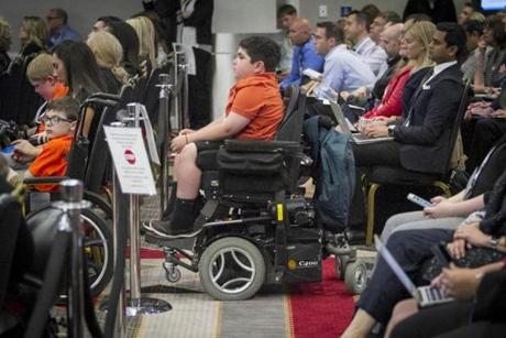 Dominic Romito watched as hearings proceeded over Sarepta's clinical trial of an experimental drug to treat Duchenne muscular dystrophy. 
