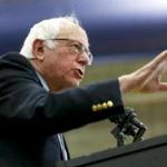 Bernie Sanders spoke at the University of Pittsburgh on Monday. 