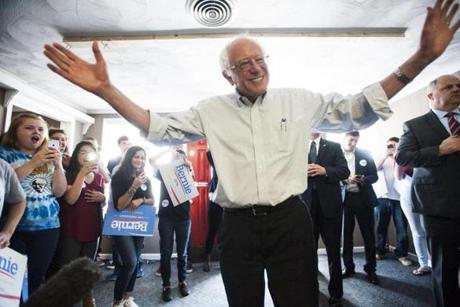 Bernie Sanders spoke to campaign volunteers in Bowling Green, Ky., on Wednesday. 
