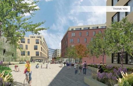 A rendering of the DotBlock project proposed in Savin Hill.
