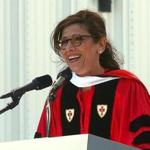 After receiving her Doctor of Humane Letters honorary degree, Nina Tassler delivered a commencement address.