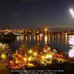 A brilliant meteor slashed across the sky early Tuesday, as seen in Portsmouth, N.H. 