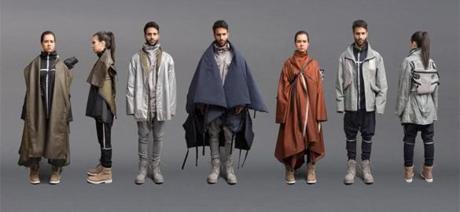 Angela Luna?s collection includes jackets that have multiple uses for refugees; they can perform double-duty as tents, sleeping bags, and baby harnesses. 
