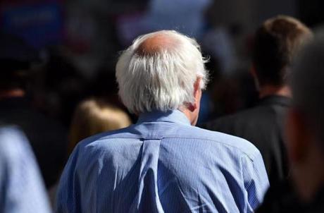 Democratic presidential candidate Bernie Sanders arrives at a rally where he will speak to local union members in San Francisco, California on May 18, 2016. / AFP / JOSH EDELSON (Photo credit should read JOSH EDELSON/AFP/Getty Images)
