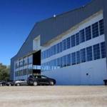 The last remaning airplane hangar at the former South Weymouth Naval Air Station has been used in movie-making.