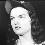 Known then as Lou Stone, Mrs. Richards wore the league?s regulation skirt while playing for the Racine Belles and the South Bend Blue Sox.