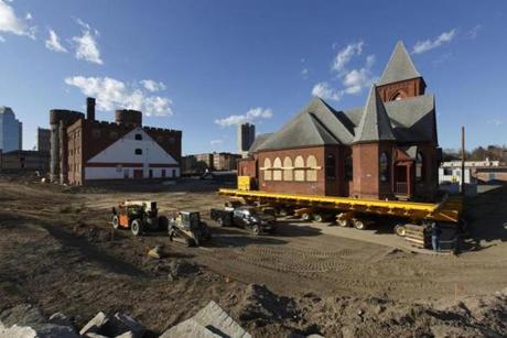 Last month the 129-year-old First Spiritualist Church in Springfield was moved so it can be preserved as part of the casino complex.
