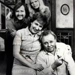 The ?All in the Family? cast (clockwise from right): Carroll O?Connor, Jean Stapleton, Rob Reiner, and Sally Struthers.