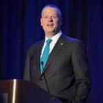 Gov. Charlie Baker addressed the Massachusetts Biotechnology Council annual meeting at the Royal Sonesta Hotel in Cambridge. Josh Reynolds for The Boston Globe (Business, weisman)
