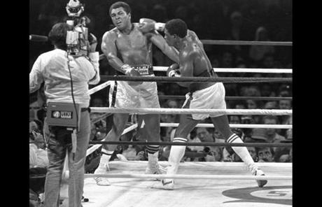 Ali staggered in 1981, during his last fight, after he was hit by Trevor Berbick.
