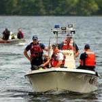 Authorities were on Silver Lake on Saturday in their search for a missing kayaker.