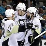 Evgeni Malkin scored for the Penguins in the second period Monday night, his first goal of the Stanley Cup Final.