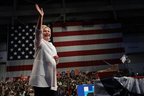 Hillary Clinton spoke in New York on Tuesday night. 
