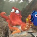 Hank (voice of Ed O?Neill), an octopus, and Dory (voice of Ellen DeGeneres), a blue tang, in ?Finding Dory.?