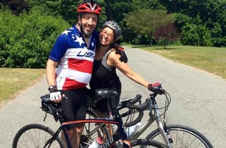 Mark and Hedy Weiner left Sharon Monday on a 275-mile bike ride to New York. 
