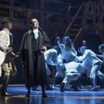 FILE -- Christopher Jackson, left, as George Washington and Javier Munoz in the title role of the Broadway musical 