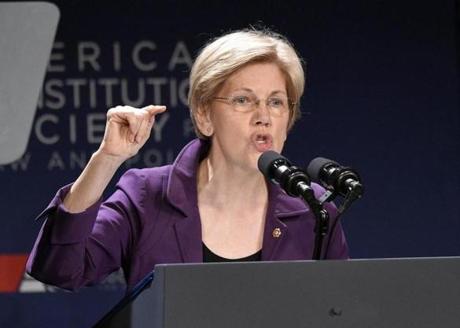 FILE - In this June 9, 2016 file photo, Sen. Elizabeth Warren, D-Mass. speaks in Washington. As Hillary Clinton considers her choices for vice president, sheâ??s seriously weighing the potential impact her choice could have on Democratic efforts to retake control of the Senate, according to members of her party familiar with her thinking. (AP Photo/Nick Wass)
