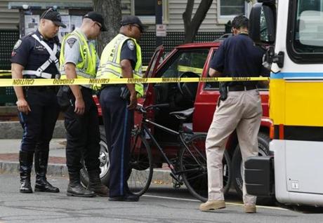 Police investigated a fatal bicycle crash in the Inman Square section of Cambridge last week. 
