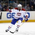 SAN JOSE, CA - FEBRUARY 29: P.K. Subban #76 of the Montreal Canadiens in action against the San Jose Sharks at SAP Center on February 29, 2016 in San Jose, California. (Photo by Ezra Shaw/Getty Images)