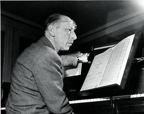 03ideas Russian composer Igor Stravinsky poses in Boston Jan. 12, 1944, as he prepares to conduct his own arrangement of the Star Spangled Banner to be performed by the Boston Symphony Jan. 14 and 15. Stravinsky said he kept the national anthem's melody the same, but changed the harmony. (AP Photo/Abe Fox)
