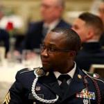 Cambridge Ma 06102016 Sgt. First Class Claudy Charles, age 41, was at a 241st Birthday of the U.S.Army celebration in Cambridge. He will be retiring at the end of June of this year. Globe/Staff Photographer Jonathan Wiggs