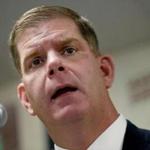 BOSTON, MA - 7/8/2016: Mayor Marty Walsh speaks at a news conference announcing opposition to a ballot question on the legalization of recreational marijuana at William J. Ostiguy Recovery High School. Walsh, Gov. Charlie Baker, Suffolk County Sheriff Steven Tompkins and others discussed their opposition to legalizing recreational marijuana in Massachusetts. (Timothy Tai for The Boston Globe)