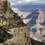 A view from the South Rim of the Grand Canyon National Park in Arizona.