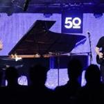 epa05422205 Iiro Rantala (L) from Finland and Ulf Wakenius from Sweden (R) perform on stage of the Montreux Jazz Club during the 50th Montreux Jazz Festival, in Montreux, Switzerland, 12 July 2016. The music festival runs from 01 to 16 July. EPA/MANUEL LOPEZ EDITORIAL USE ONLY