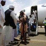 Refugees arrived Friday in the Sudanese capital Khartoum from Juba, South Sudan. 