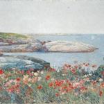 Detail of ?Poppies, Isles of Shoals,? part of the Childe Hassam exhibit at the Peabody Essex Museum.