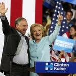 Democratic presidential candidate Hillary Clinton introduced her running mate, US Senator Tim Kaine of Virginia, on Saturday. 