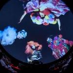 Images of Björk from a SubSpace presentation at the Charles Hayden Planetarium.