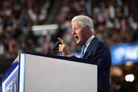 Bill Clinton delivered remarks at the Democratic convention. 
