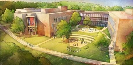Drawings of the new Sandy Hook Elementary School, set to open in August. (Svigals + Partners)
