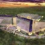 This architectural rendering shows the resort casino the Mashpee Wampanoag envisions building on its reservation in Taunton. 