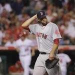 Boston Red Sox starting pitcher David Price walks off the field after the eighth inning of a baseball game against the Los Angeles Angels, Thursday, July 28, 2016, in Anaheim, Calif. (AP Photo/Jae C. Hong)