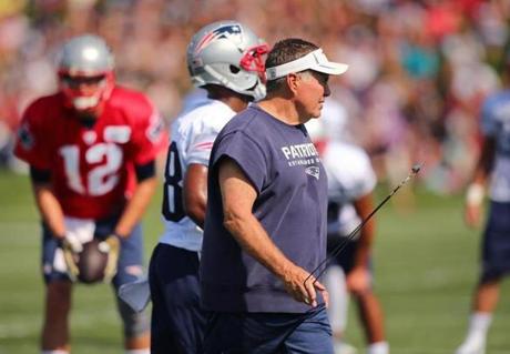 Bill Belichick and the Patriots held their first practice Thursday. 
