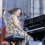 Norah Jones onstage at the Newport Jazz Festival Saturday.