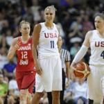 United States? Elena Delle Donne during the first half of a women's exhibition basketball game, Friday, July 29, 2016, in Bridgeport, Conn. (AP Photo/Jessica Hill)