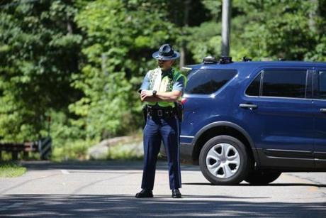  Princeton Ma 8/8/16 State Police on Monday confirmed that the missing person?s case has now become a death investigation on Brooks Station Road in Princeton Globe Photo David Ryan
