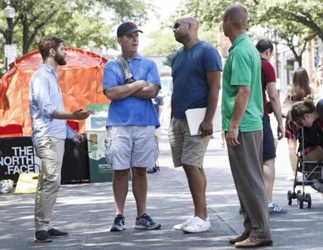 Mayor Martin Walsh defended his choice to wear khaki-colored shorts, with two large pockets stitched to the sides, during Sunday?s ?Open Newbury Street? event. 
