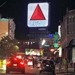 07/27/16: Boston, MA: The iconic Citgo sign in Kenmore Square is pictured looking down Brookline Avenue after a Red Sox game.(Globe Staff Photo/Jim Davis) section:magazine topic: Citgo Sign 