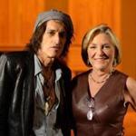 Joe Perry (left) with WGBH?s Emily Rooney in 2014.