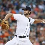Detroit Tigers pitcher Daniel Norris throws against the Kansas City Royals in the third inning of a baseball game Monday, Aug. 15, 2016 in Detroit. (AP Photo/Paul Sancya)