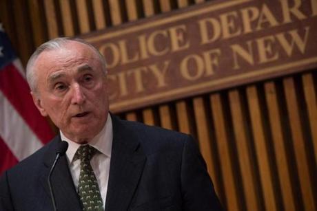 New York police commissioner Bill Bratton will step down Sept. 16.

