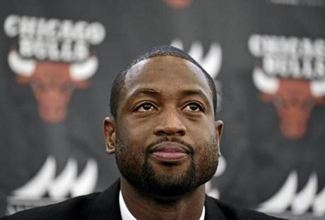 Jul 29, 2016; Chicago, IL, USA; Chicago Bulls guard Dwayne Wade addresses the media during a press conference at Advocate Center. Mandatory Credit: David Banks-USA TODAY Sports
