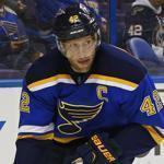 David Backes played 10 seasons with the Blues, and had been their captain since 2011.