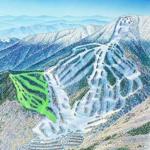 Map of planned new ski trails at Waterville Valley Resort in New Hampshire. Construction on the new slope, dubbed 
