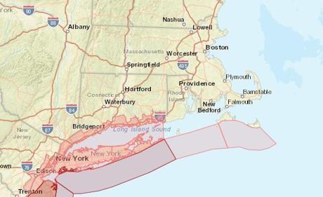 The Connecticut coast and areas off Nantucket and Martha?s Vineyard are under a tropical storm watch.
